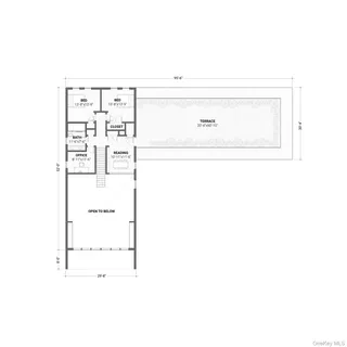 a picture of a bench in the window