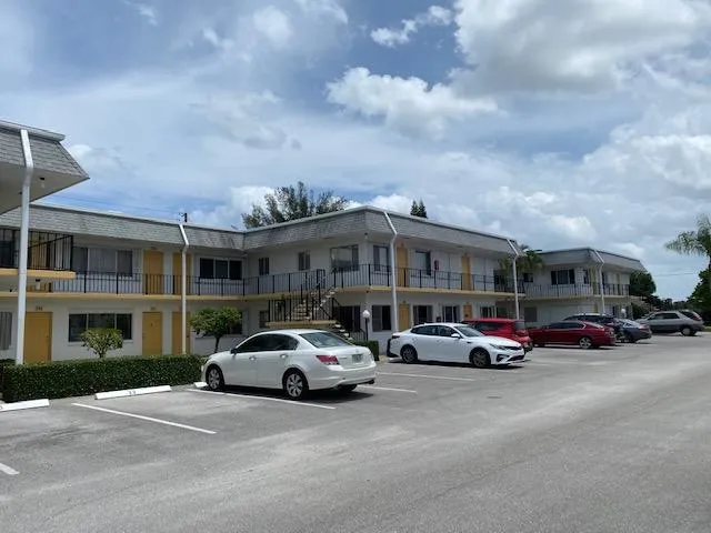a car parked in front of a building