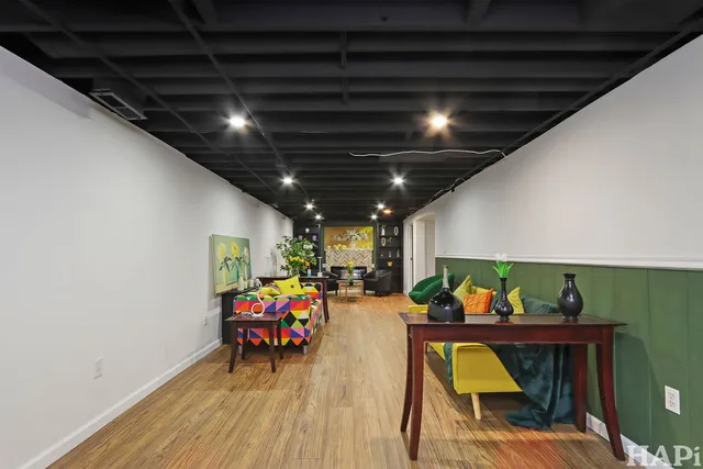 a view of a chairs and table in a patio