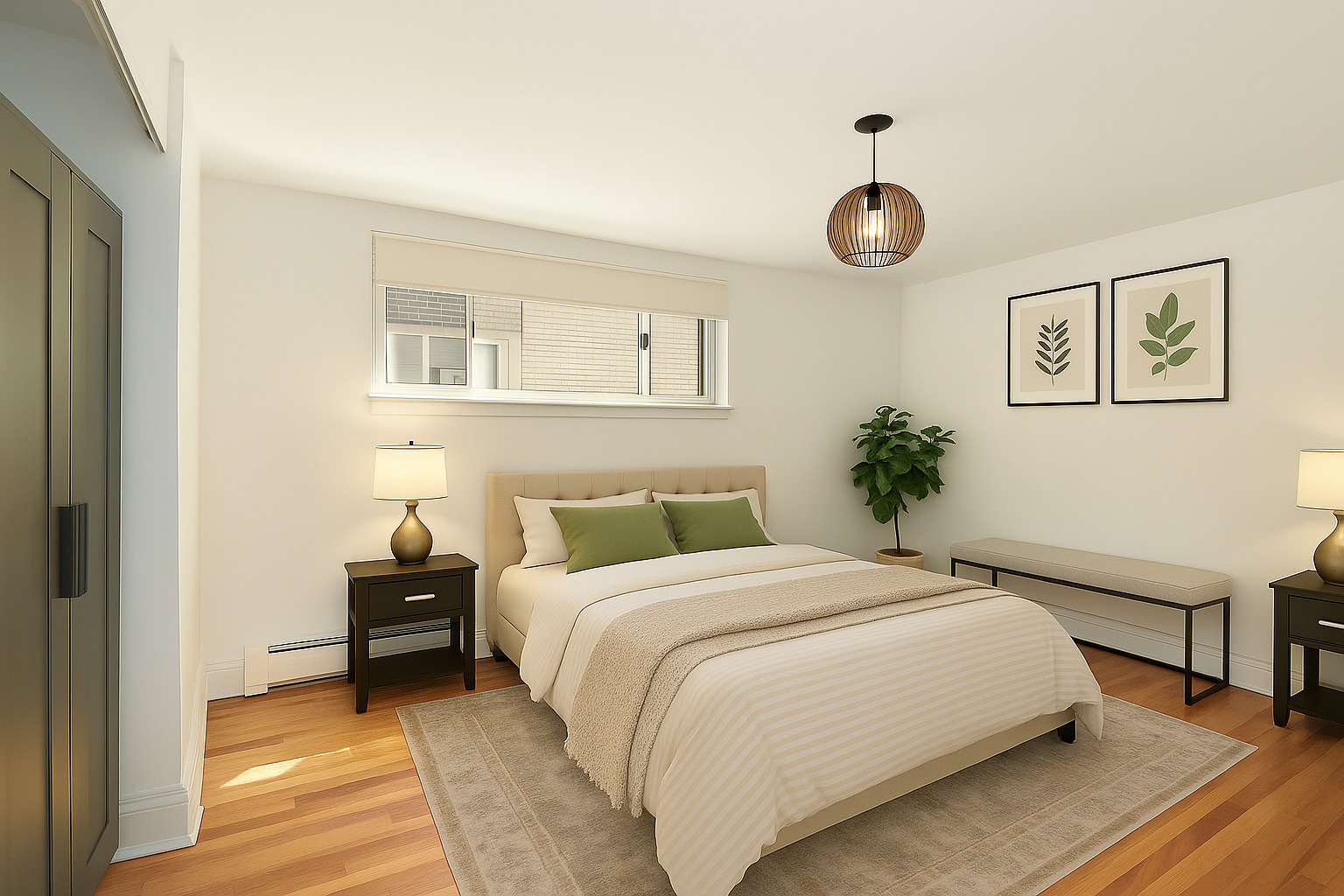 2730 Central Street, Unit 3A Evanston, IL 60201 - Photo 10 of 18 a bedroom with a bed and painting on the wall