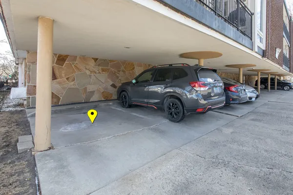 a car parked in garage