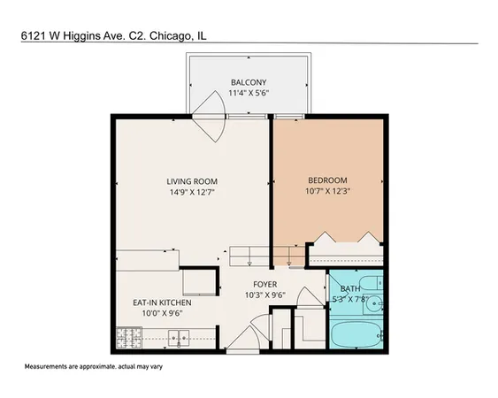 $1,750 | 6121 West Higgins Avenue, Unit C2, Chicago, IL 60630