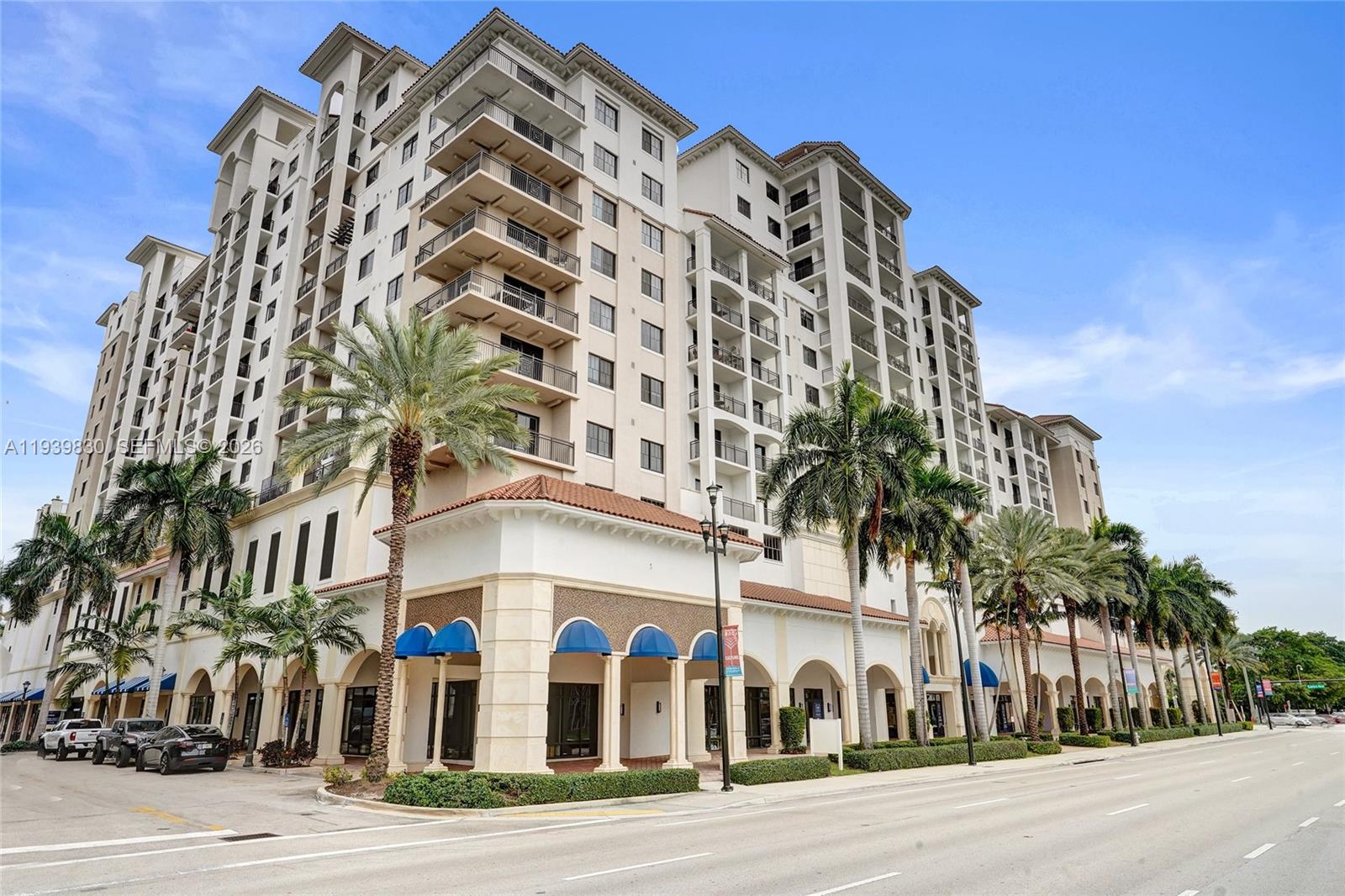 a view of a tall building