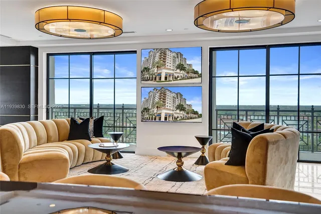 an open kitchen with dining table and chairs