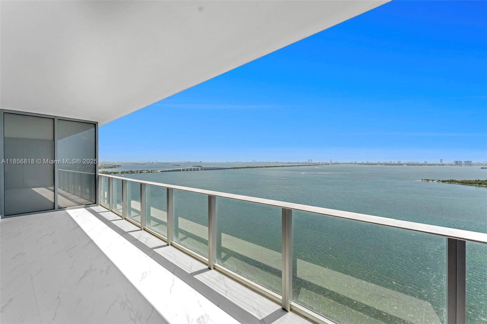 a view of balcony with ocean view