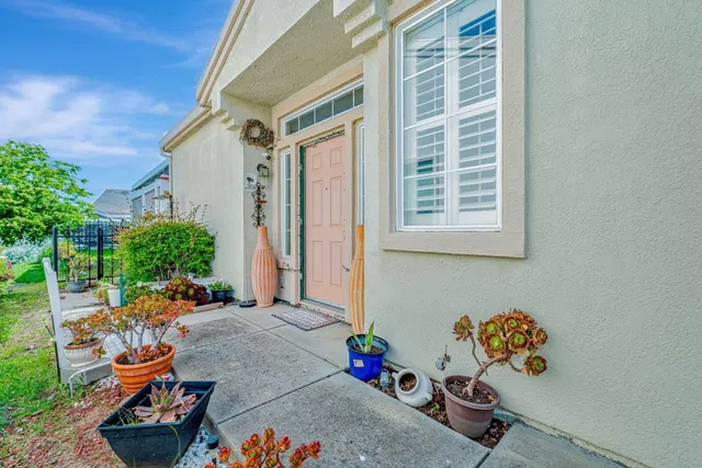 a view of a yard with a fence and trees