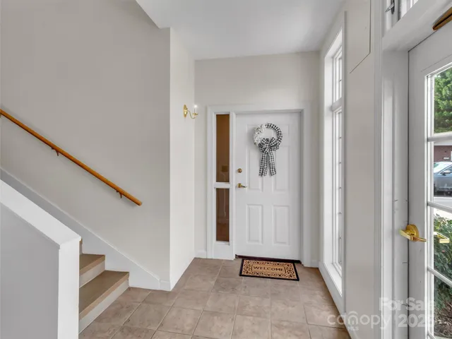 a view of a hallway with elevator
