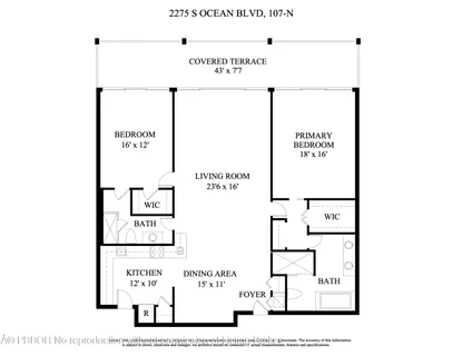 $1,699,000 | 2275 South Ocean Boulevard, Unit 107N, Palm Beach, FL 33480