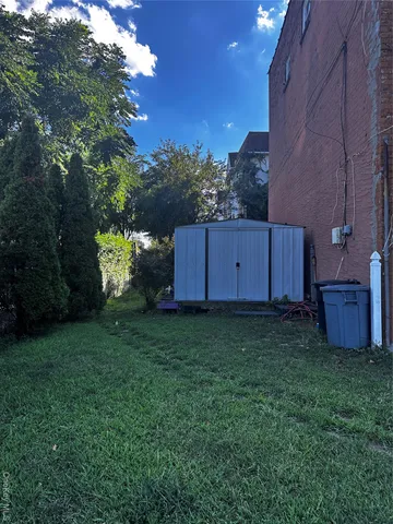 a yard with lots of green space