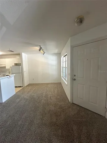 a view of a big room with closet and windows