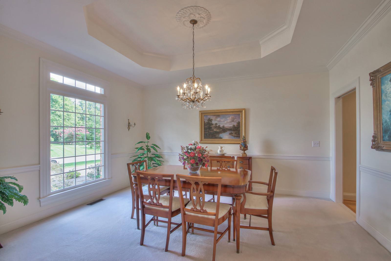 521 Robards Circle Old Hickory, TN 37138 - Photo 18 of 50 a view of a dining room with furniture a chandelier and window