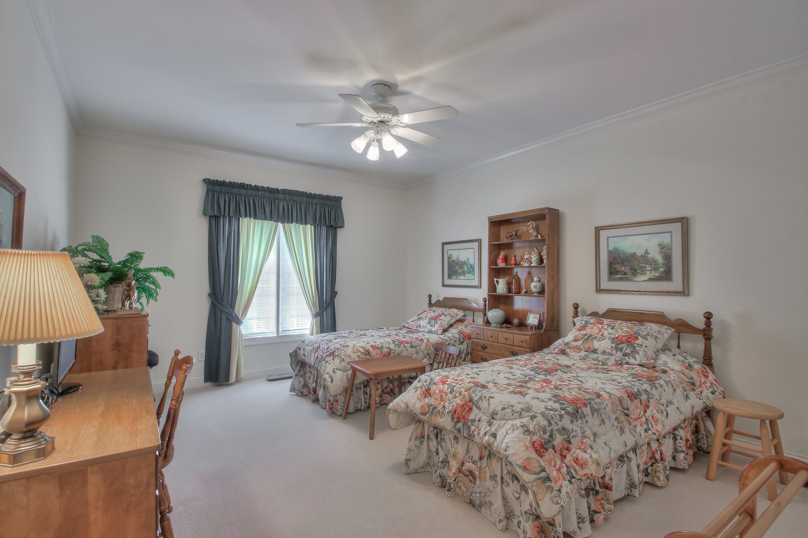 521 Robards Circle Old Hickory, TN 37138 - Photo 45 of 50 a bedroom with two beds and a potted plant on the dresser