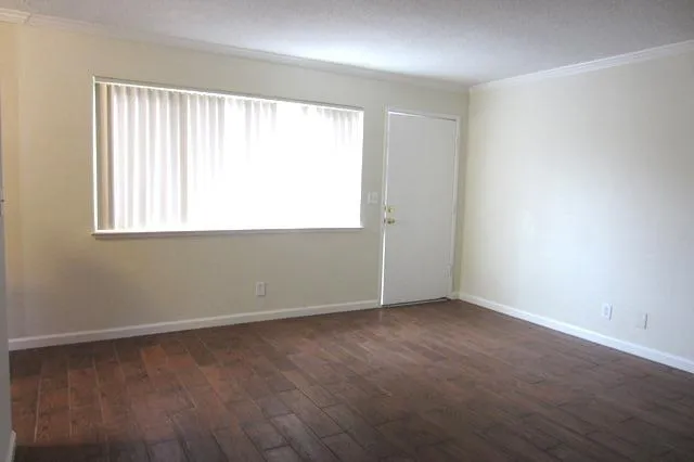 an empty room with a window