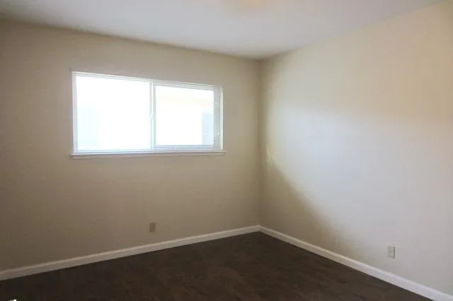 an empty room with a window