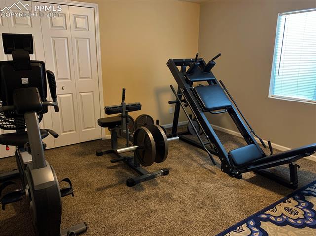 7501 Farmcrest Road Colorado Springs, CO 80925 - Photo 10 of 13 Workout/bedroom #1 in basement