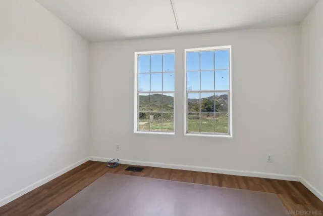 an empty room with a window