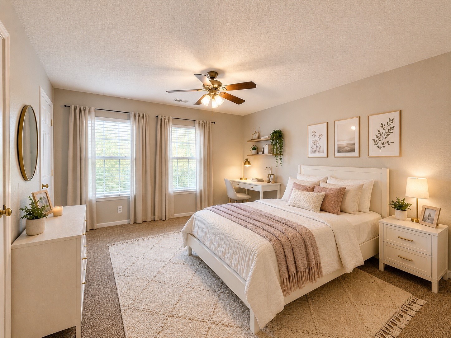 903 Northgate Springs Drive Spring, TX 77373 - Photo 21 of 36 a spacious bedroom with a large bed a chandelier and windows