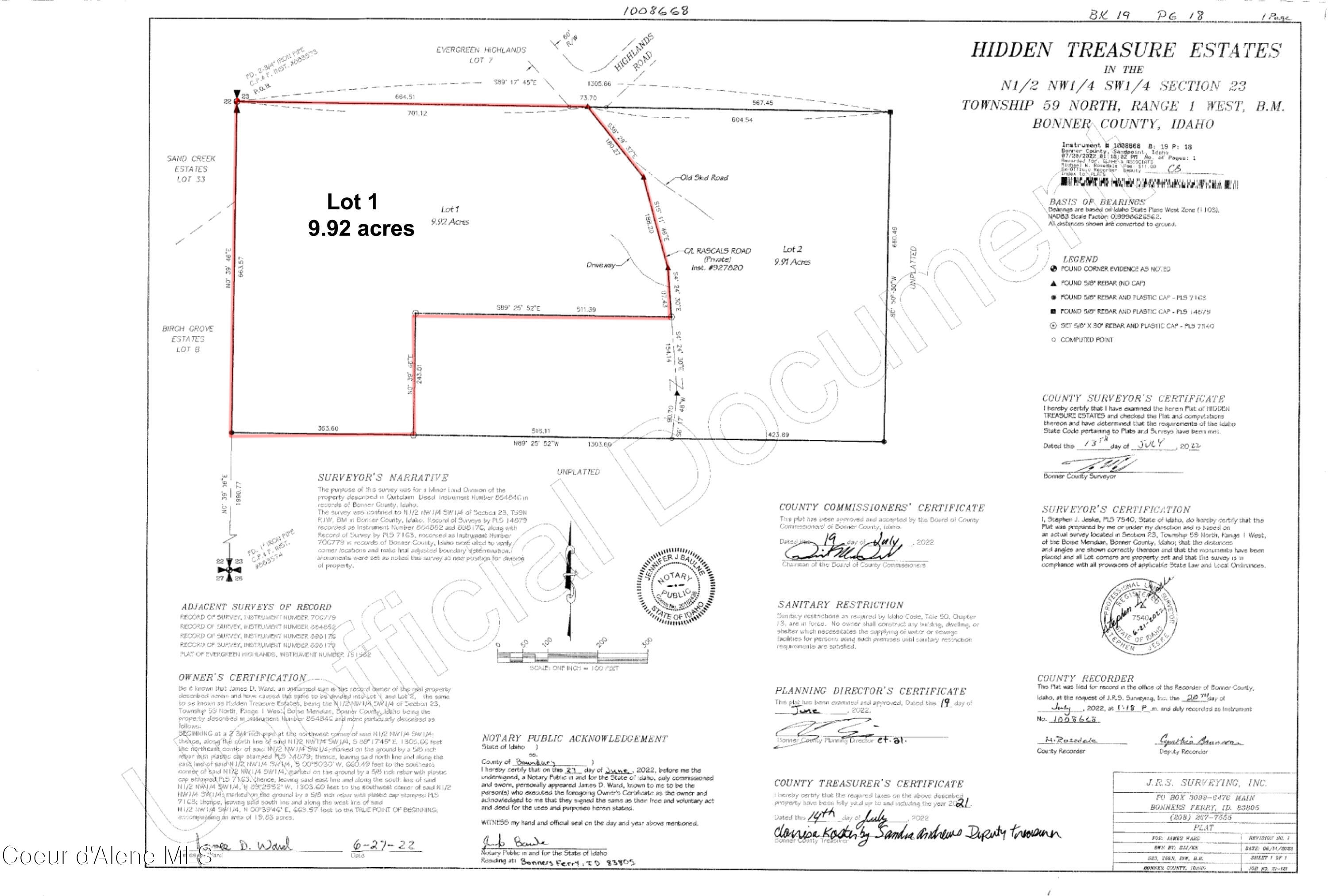 45 Rascals Road Sandpoint, ID 83864 - Photo 55 of 55 Survey 1008668s