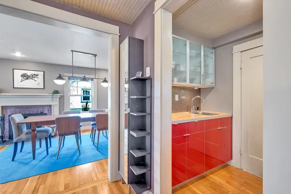 a kitchen with stainless steel appliances granite countertop a stove and a refrigerator