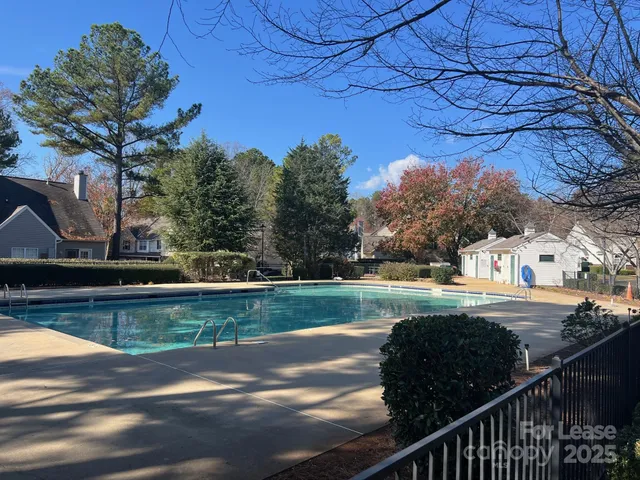 a view of a yard and car parked