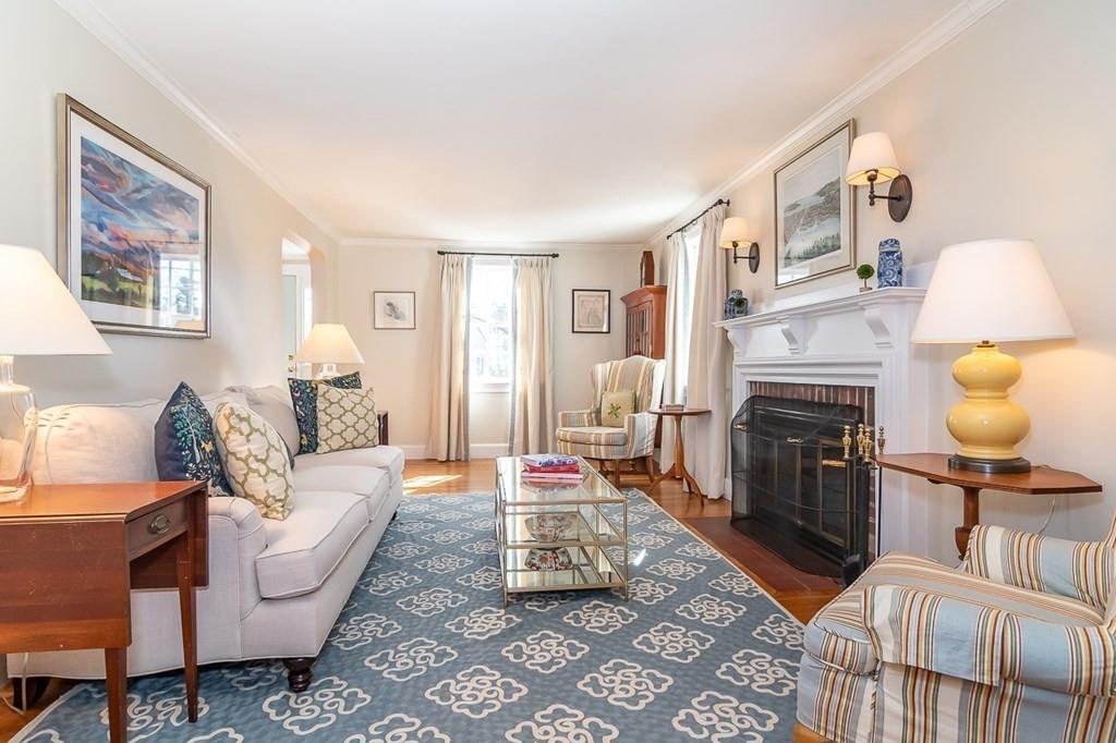 12 Pine Plain Road Wellesley, MA 02481 - Photo 10 of 30 a living room with furniture and a fireplace