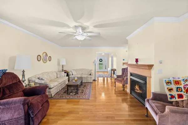 a large kitchen with cabinets