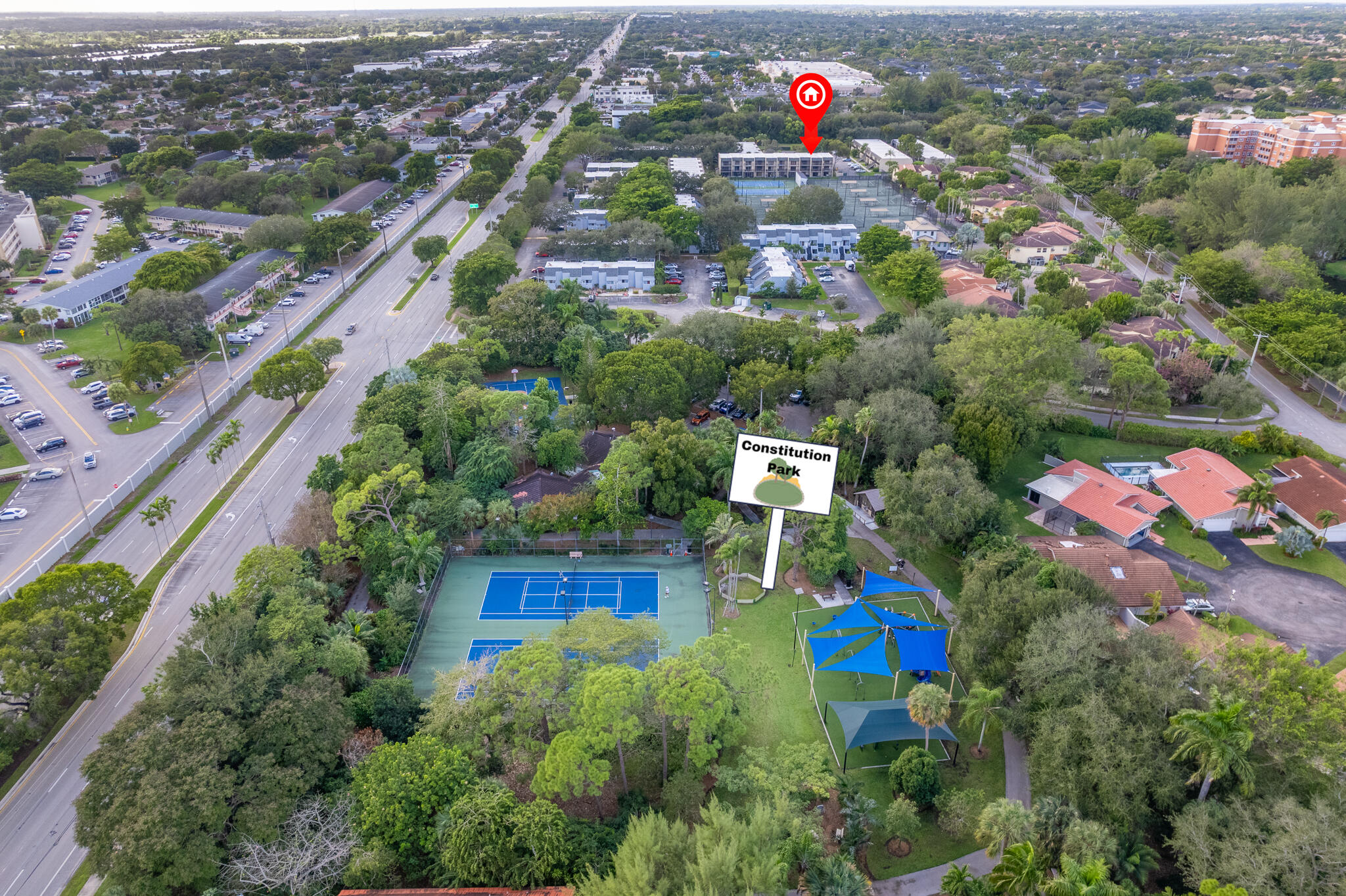 105 Deer Creek Road Deerfield Beach, FL 33442 - Photo 17 of 18 an aerial view of house with yard