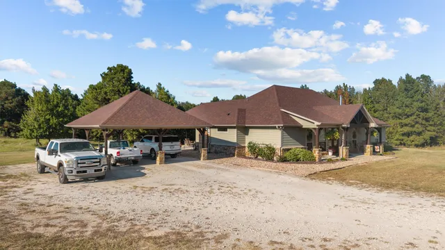 a car parked in front of a house