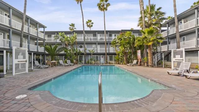 a view of a swimming pool