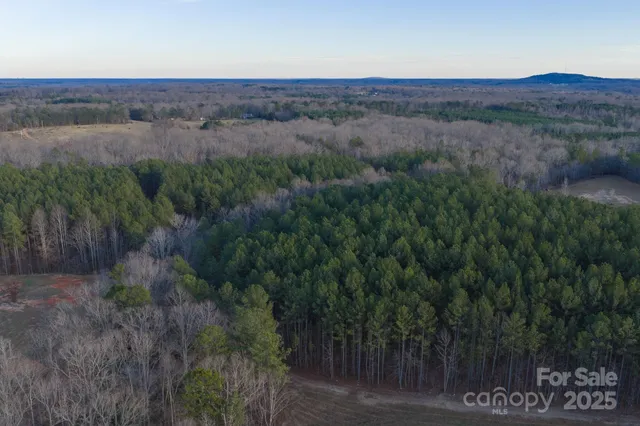 a view of a field of grass and trees