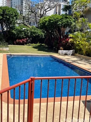 a view of outdoor space with swimming pool