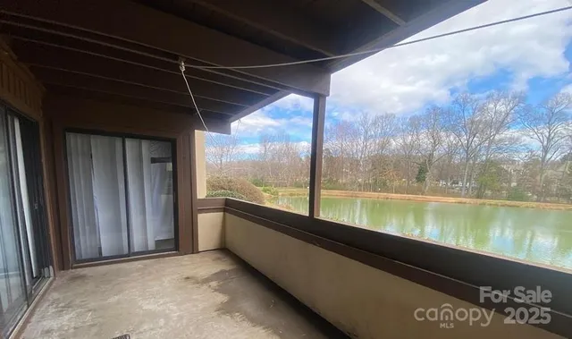 a view of lake from window