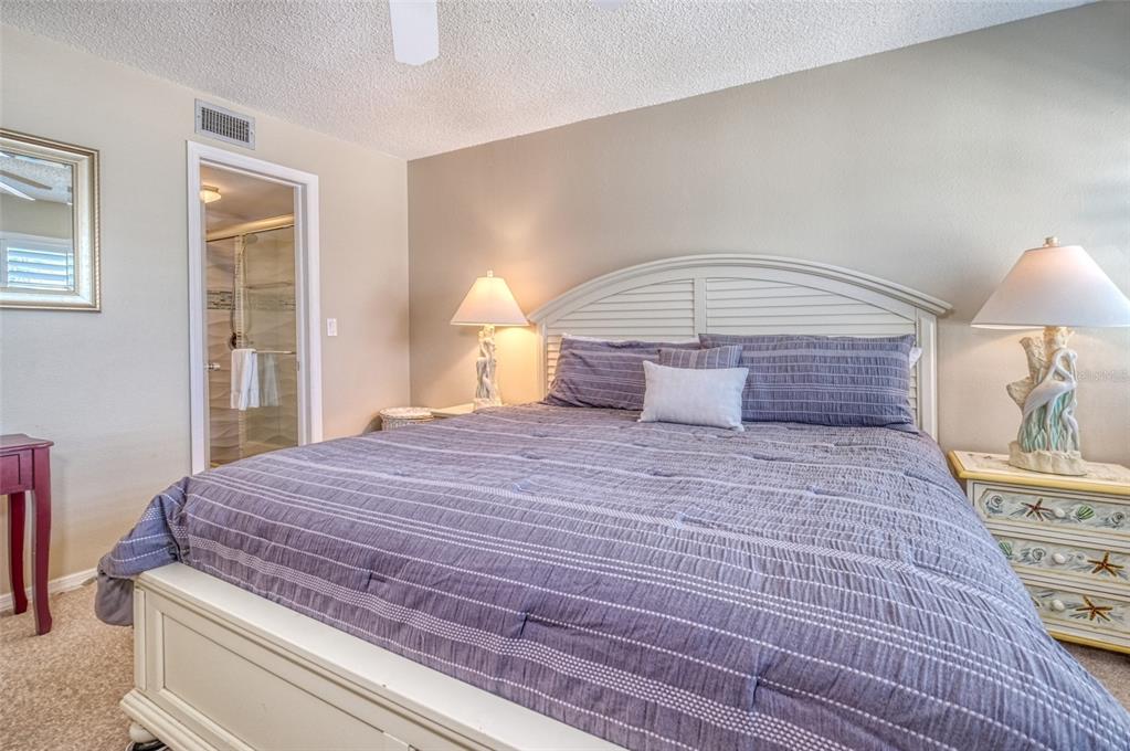 60 Gulf Boulevard, Unit 204 Indian Rocks Beach, FL 33785 - Photo 19 of 45 a bedroom with a bed and a lamp