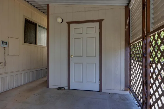a view of front door