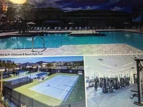 a view of a water fountain and an outdoor space