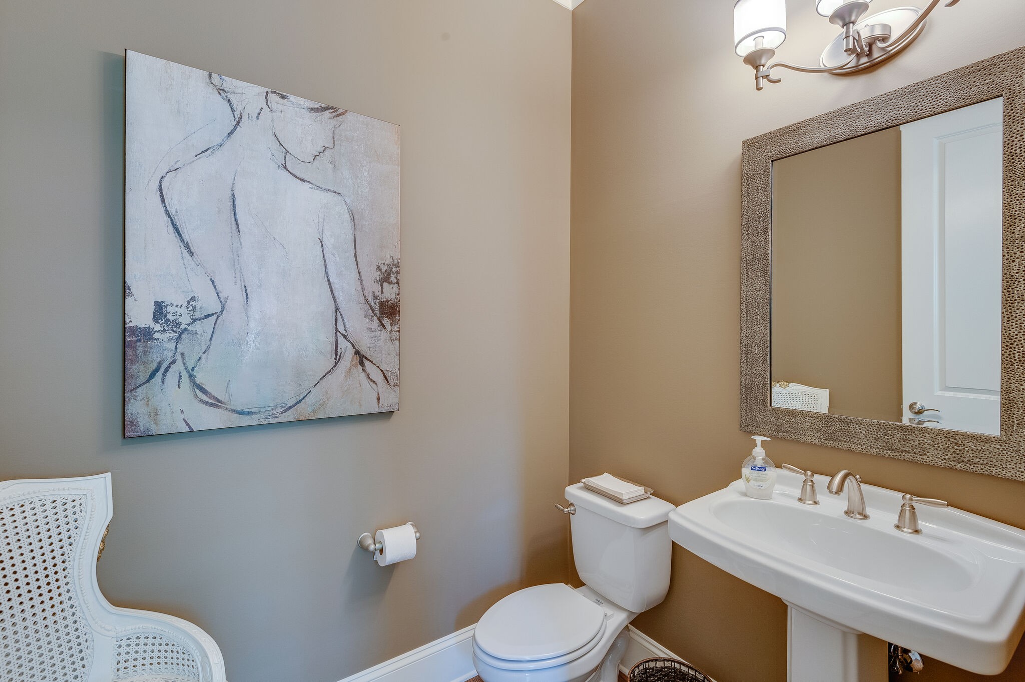 324 Fitzgerald Street Franklin, TN 37064 - Photo 17 of 39 a bathroom with a toilet sink and mirror