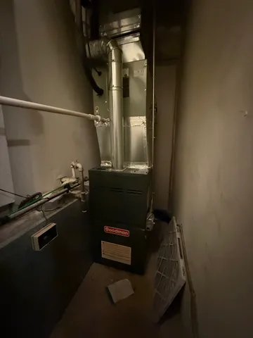 a close view of water heater room