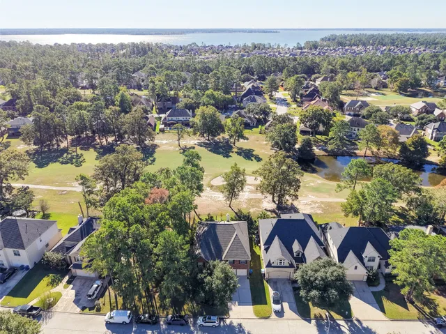 an aerial view of multiple house