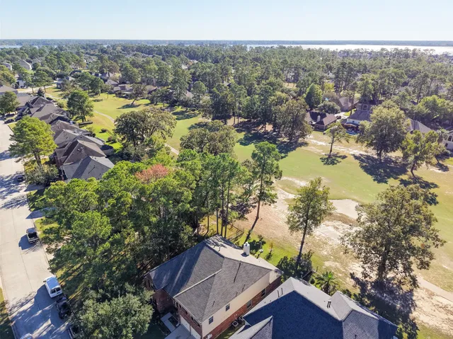 an aerial view of multiple house