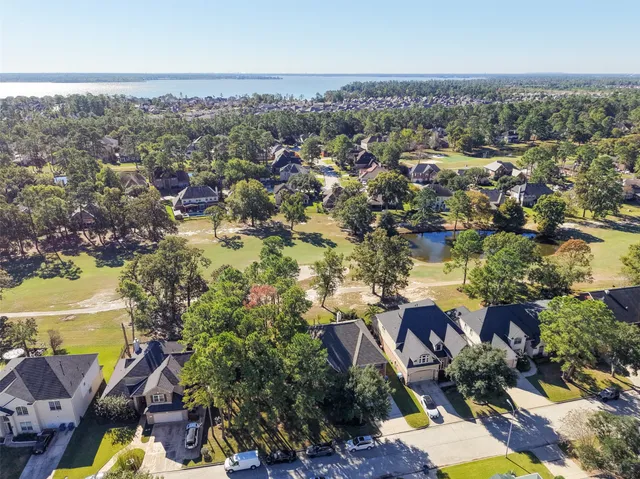 an aerial view of multiple house