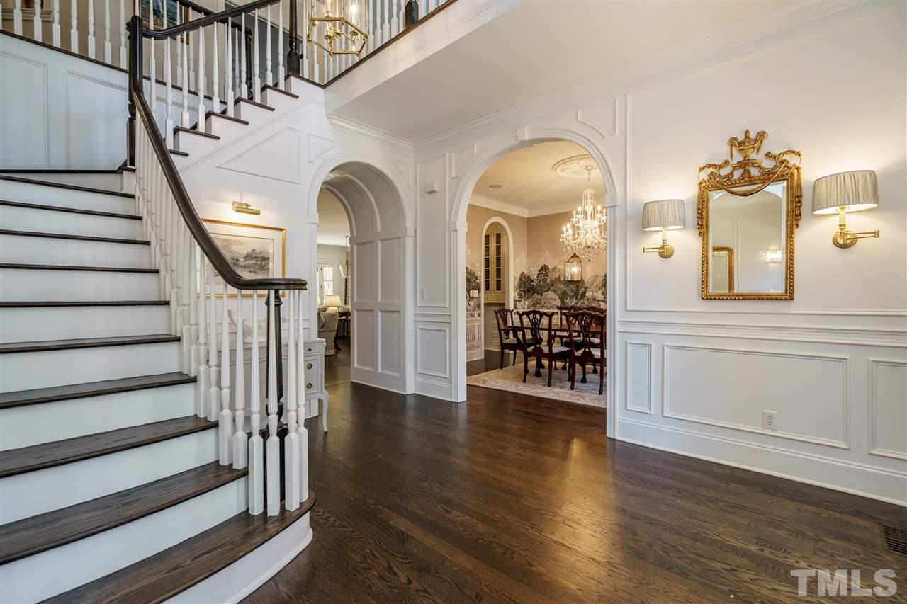 1530 Brooks Avenue Raleigh, NC 27607 - Photo 3 of 30 WOW from the minute you walk in the front door! Custom millwork throughout the first floor and up the staircase. Numerous decorative lights are by Vaughan.