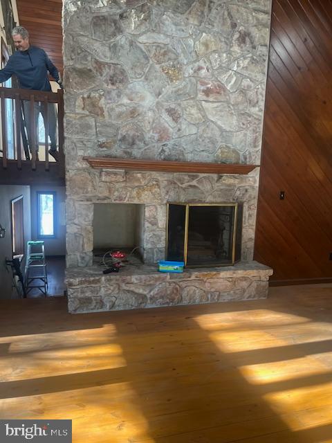 140 Clay Ridge Road Ottsville, PA 18942 - Photo 6 of 10 Rustic charm with a stunning stone fireplace.
