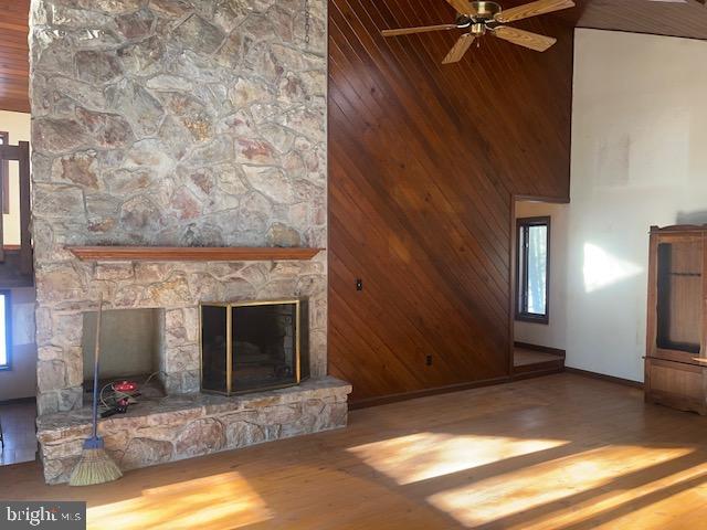 140 Clay Ridge Road Ottsville, PA 18942 - Photo 9 of 10 Cozy living space with rustic stone fireplace.