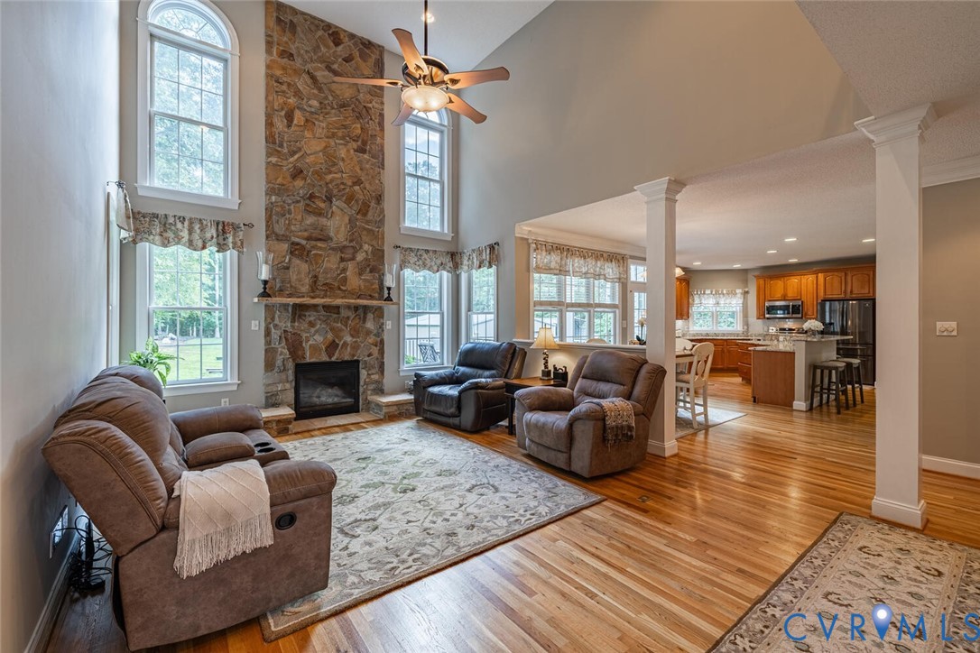 15021 River Road Chesterfield, VA 23838 - Photo 8 of 50 a living room with furniture windows and a fireplace