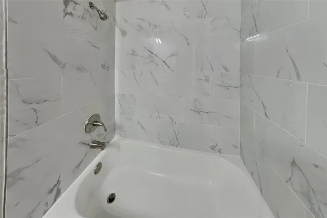 a bathroom with a tub