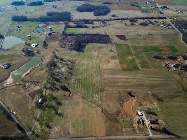 a bird view of a house