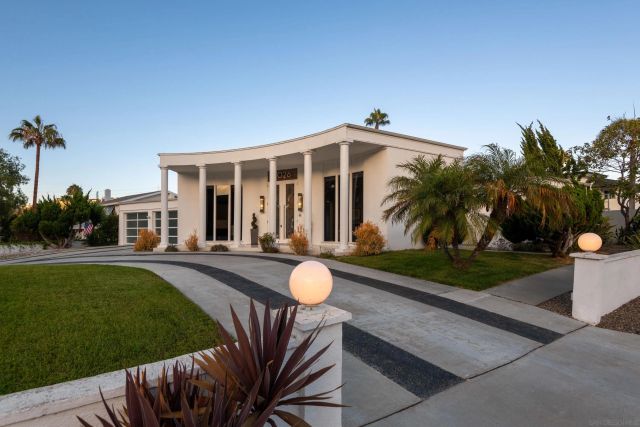 a view of a entryway door front of house