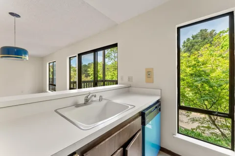 a sink with a window