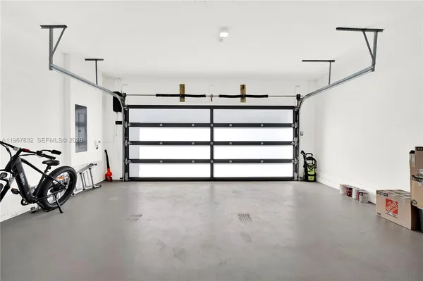 a view of room with stairs and a couch