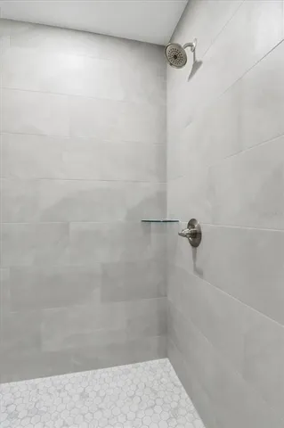 a close up of a shower